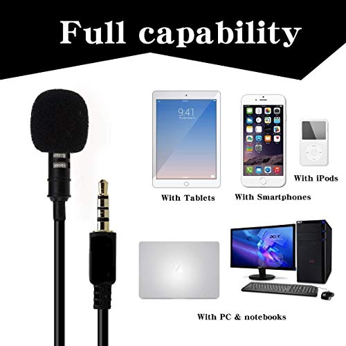 Kanget 3.5mm Clip Collar Mic for YouTube, Collar Mike for Voice Recording, Lapel Mic Mobile, Pc, Laptop, Android Smartphones, DSLR Camera, mic kit for Phone Jack Earphone Type Mike for YouTube