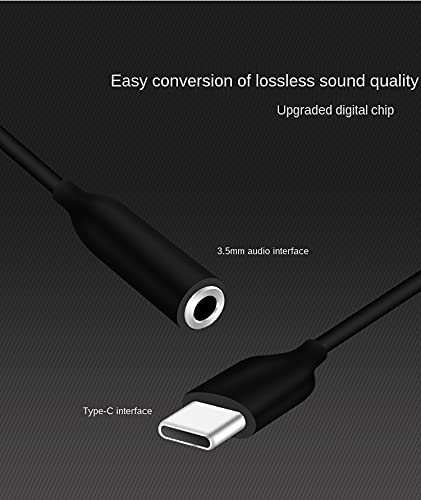 Type C to 3.5 mm Audio Jack Connector for Car Audio Headphone Converter Cable Stereo Jack Adapter Compatible with iPhone 15 Other Type C Phones