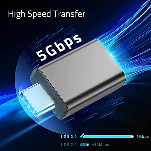 Type C Female to USB Male OTG Adapter, Thunderbolt 3 to USB Female OTG Adapter Type C to USB Connector Compatible with All Type C Devices