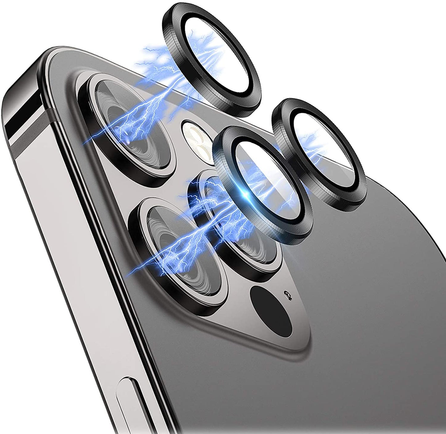 Camera Lens Protector Compatible with Apple iPhone 11 Pro / 11 Pro Max / 12 Pro – Black