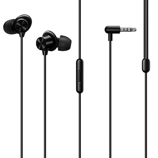 Realme Buds 2 Neo Wired Earphones – Deep Bass, Inline Mic, Tangle-Free Cable, 3.5mm Jack(Care Original)
