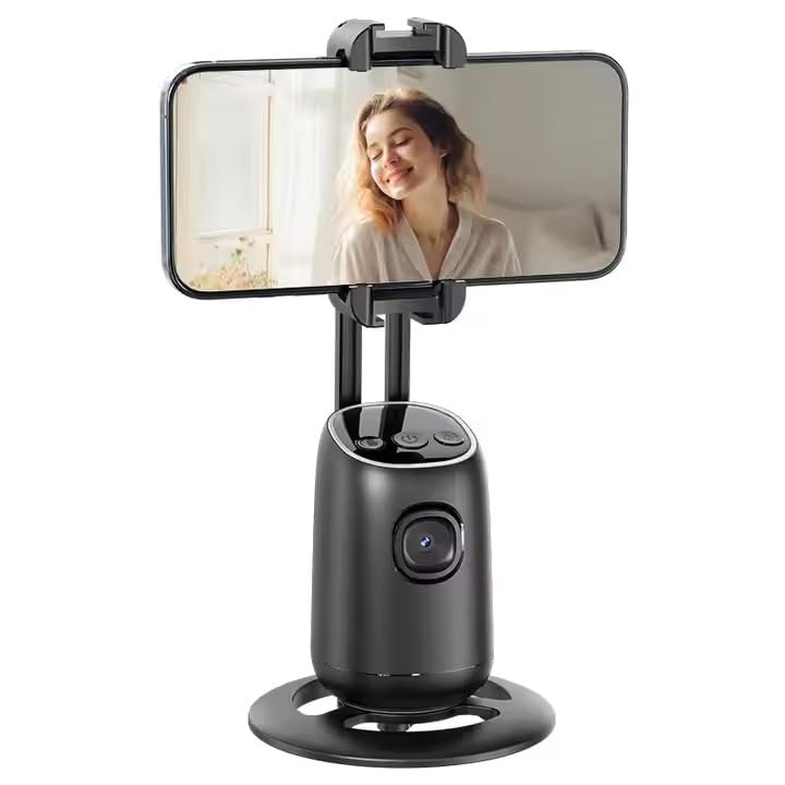 P05 Auto Face Tracking Gimbal AI-Powered 360° Smart Stabilizer with Gesture Control Selfie Gimbal with Detachable Remote for Vlogging,Phootoshing, Live & Video Recording