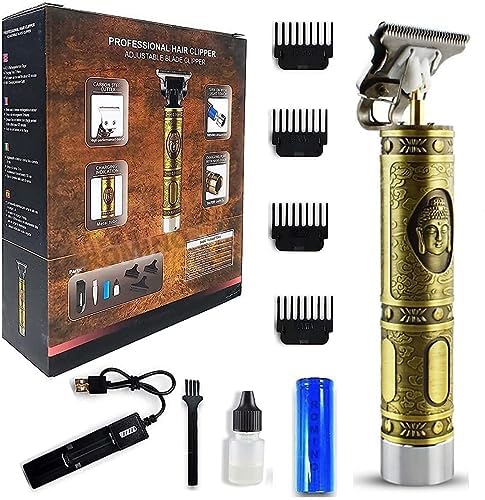 Buddha Style Beard Trimmer For Men, Rechargeable Professional Hair Clipper, Hair Trimmer & Shaver with Adjustable Blade, T-Blade Body Grooming Trimmer, Close Cut Precise Hair Machine
