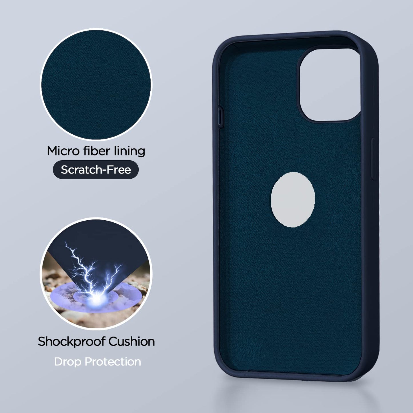 Back Cover | Full Camera Protection | Raised Edges | Super Soft Silicone | Bumper Case for iPhone 13 Pro
