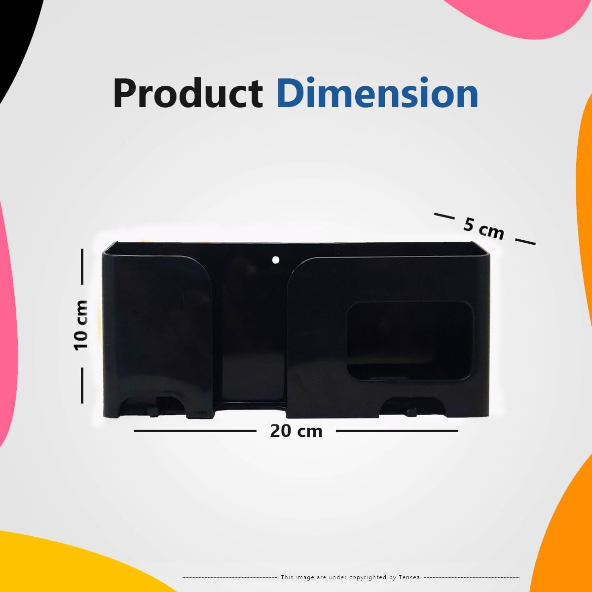 Wall Mounted Multi-Purpose Organizer | Mobile Charging Stand, Remote Holder, Pen Stand & Key Hanger | Space-Saving Storage Box