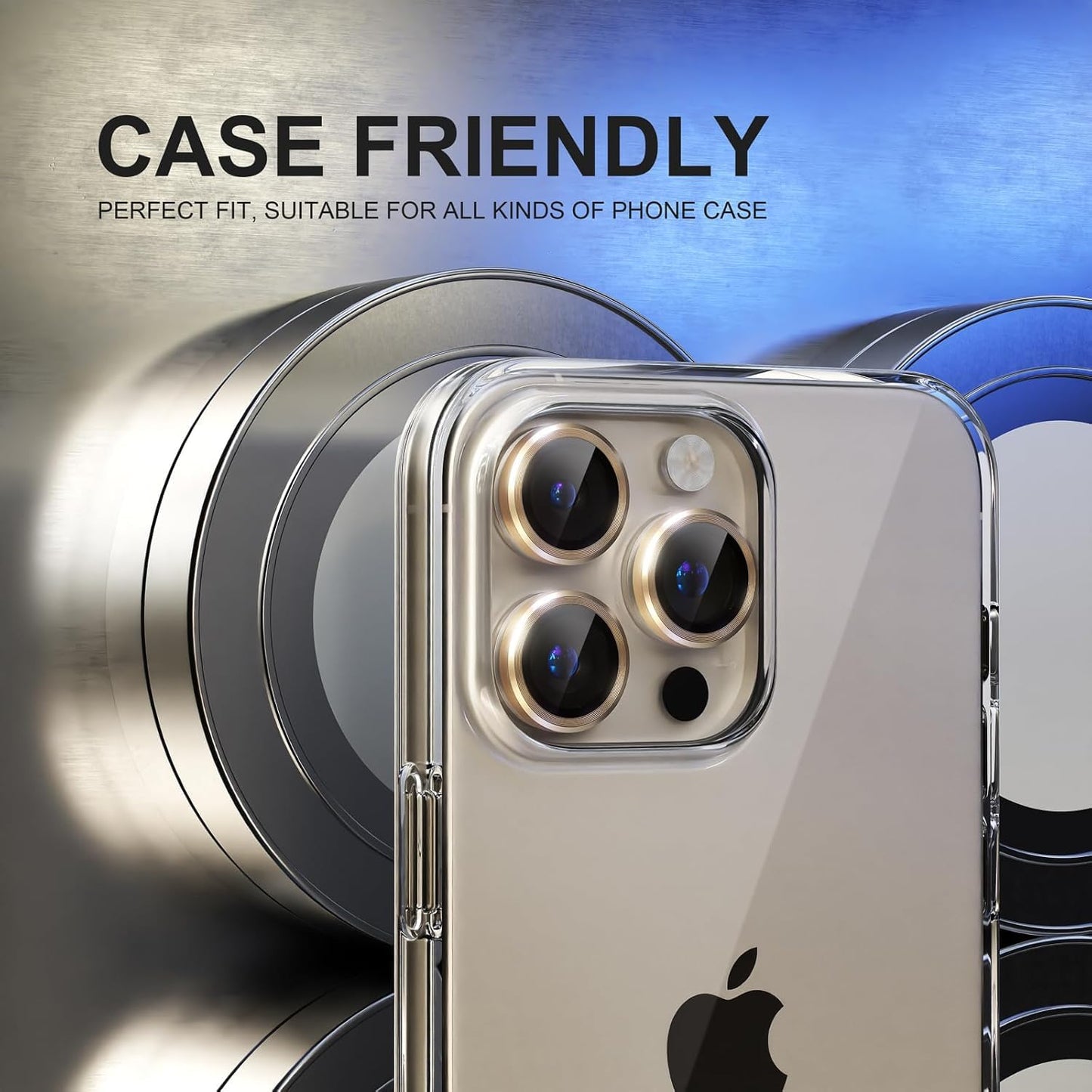 Camera Lens Protector for iPhone 15 Pro / 15 Pro Max (GOLD)