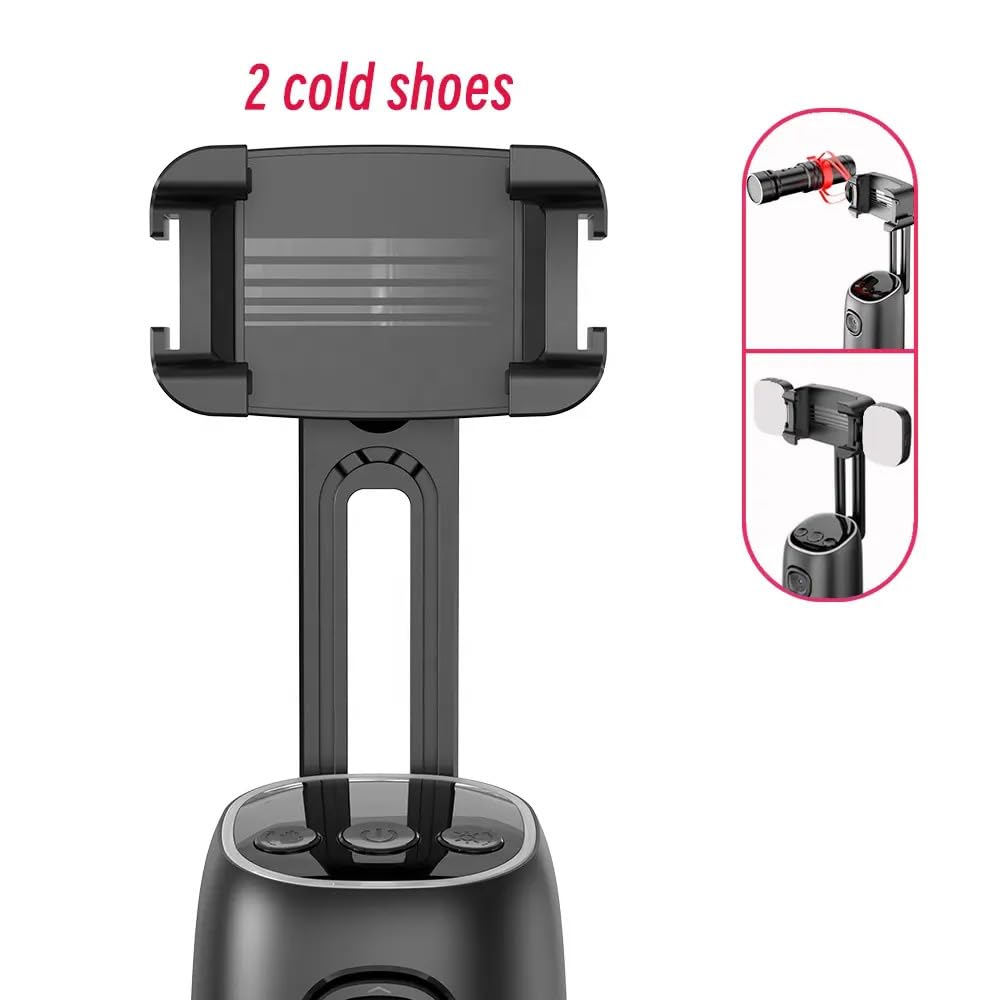 P05 Auto Face Tracking Gimbal AI-Powered 360° Smart Stabilizer with Gesture Control Selfie Gimbal with Detachable Remote for Vlogging,Phootoshing, Live & Video Recording