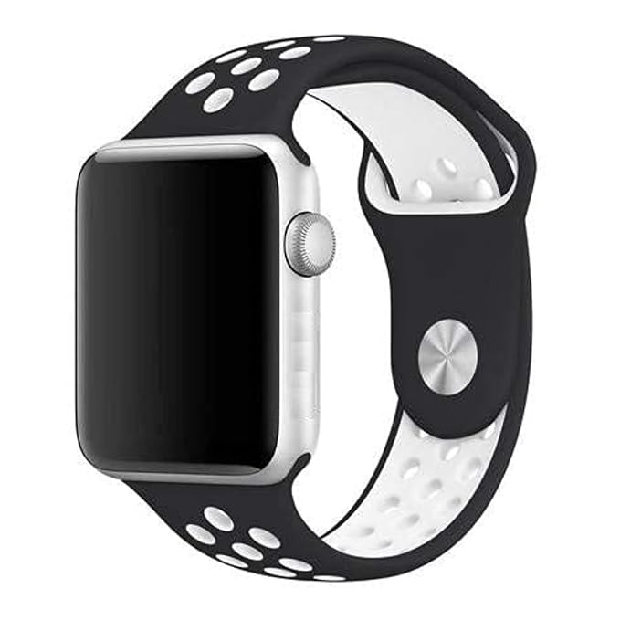 Sport Band Compatible with Apple Watch – Black and White