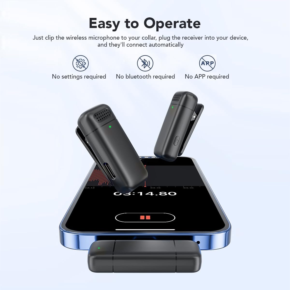 Wireless Lavalier Microphone Set with Charging Case – Crystal-Clear Audio for Content Creators