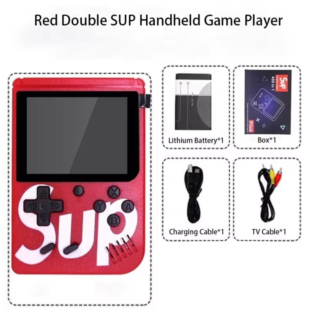 Game Box 400 In 1 | Video Game for Kids | Video Games for Kids for Age 8-10 | Return Gifts | Video Game for TV | Handheld Gaming Console USB Rechargeable Pocket