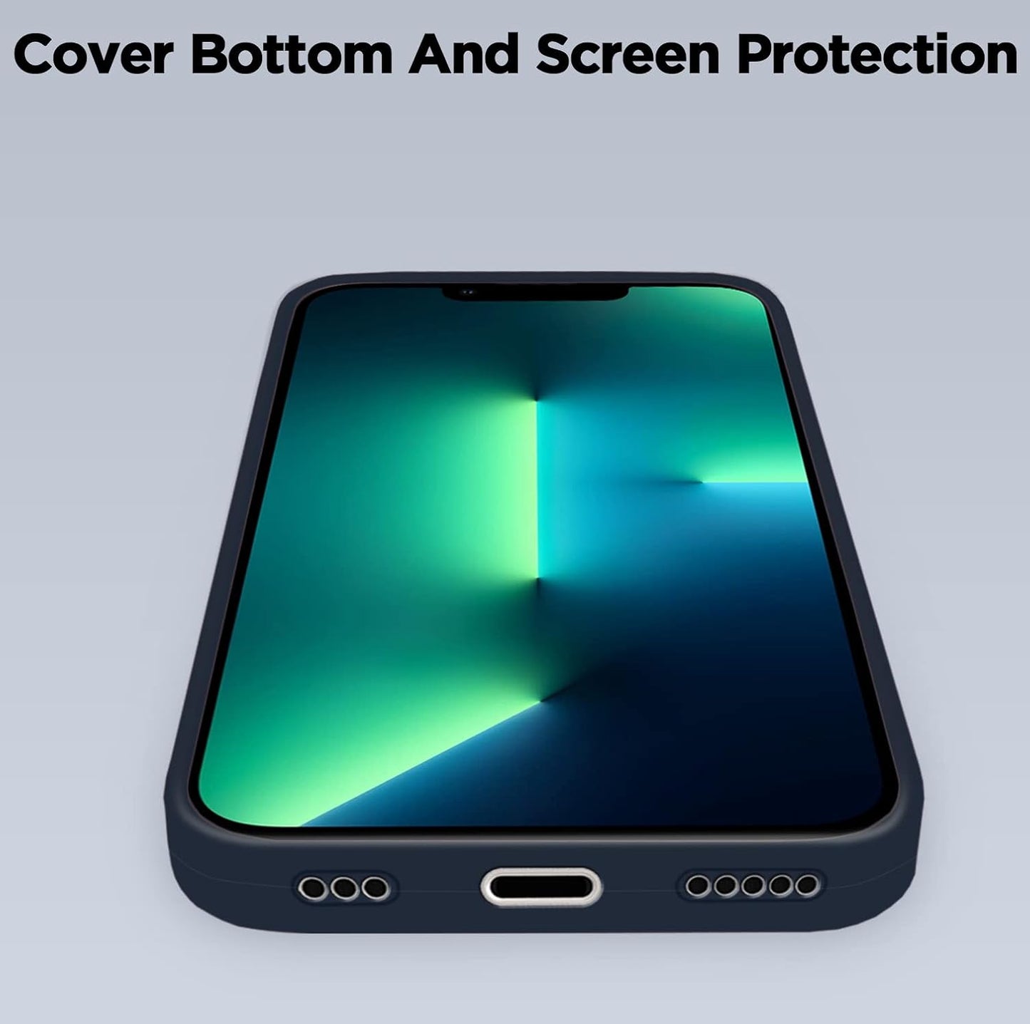 Back Cover | Full Camera Protection | Raised Edges | Super Soft Silicone | Bumper Case for iPhone 13 Pro