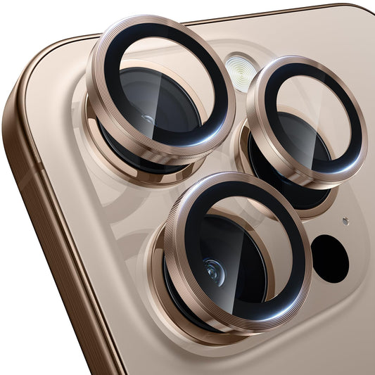 iPhone 16 Pro Max/iPhone 16 Pro Camera Protection - 9H Hardness Scratch-Resistant Bubble-Free HD Tempered Camera Metal Glass Tempered Glass Screen Protector Film Mobile Phone Case Friendly