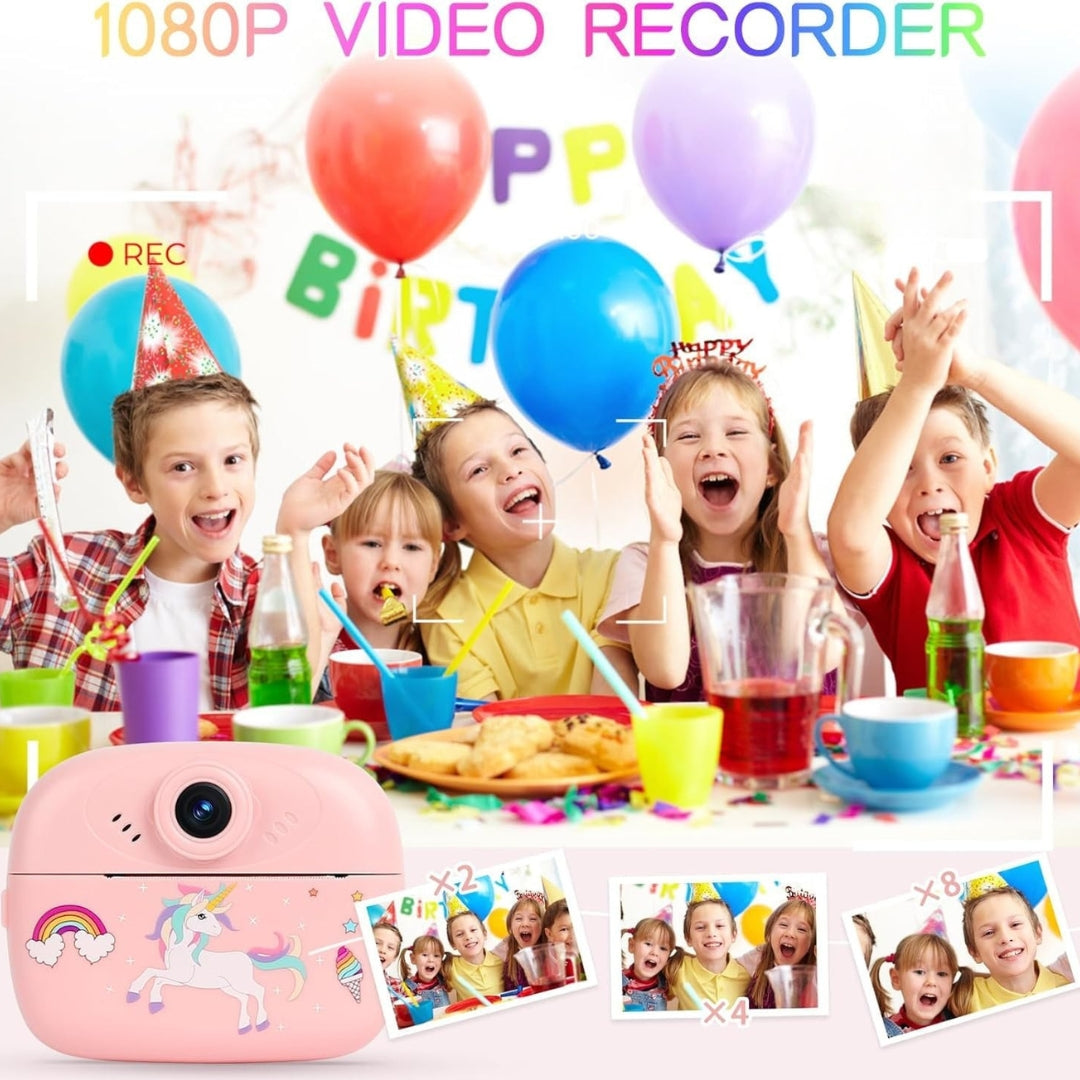 Kids Instant Print Digital Camera with Dual Lens, LCD Screen & Fun Accessories – Blue