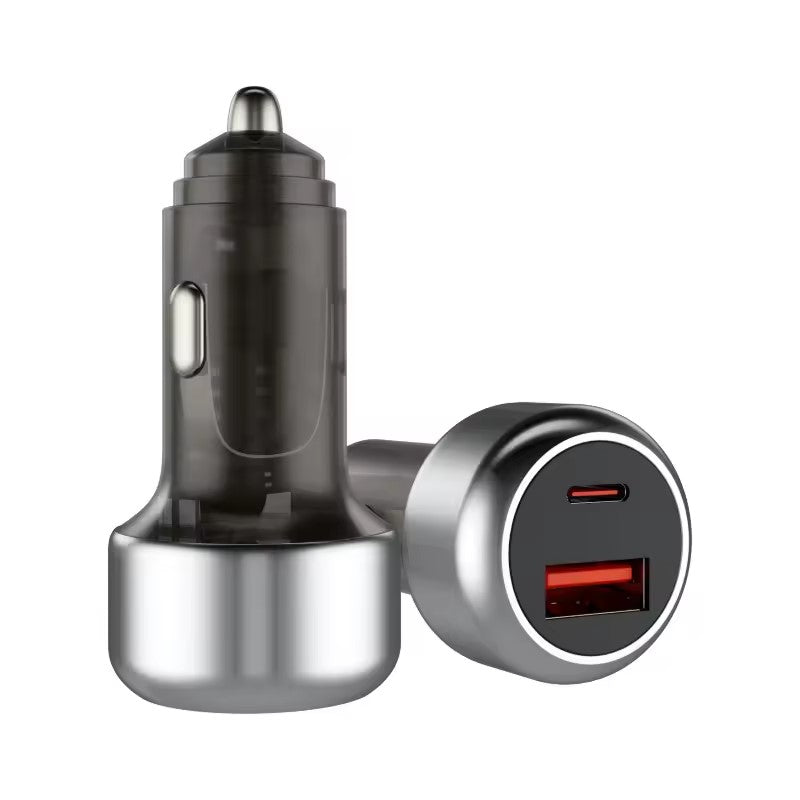 30 W Fast Car Charger with Dual Output, Qualcomm Quick Charge 3.0 Compatible with all Cars for iPhone, All Smartphones, Tablets & More