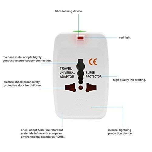 All-in-One Universal Travel Adaptor with USB Output (2400mA Max, +5V DC)