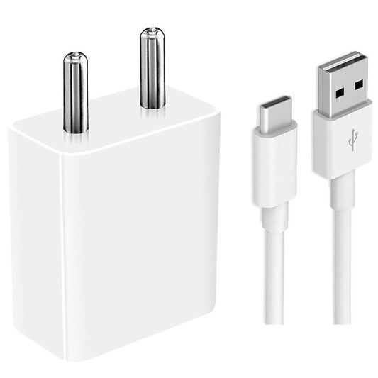 18W Fast Charger for Xiaomi Redmi 13C 5G / 13C | Original Adapter for Android Devices | USB Wall Charger with 1-Meter USB Type-C Cable | 3 Amp Output (TWE16, White) | High-Speed Charging for Your Mobile!