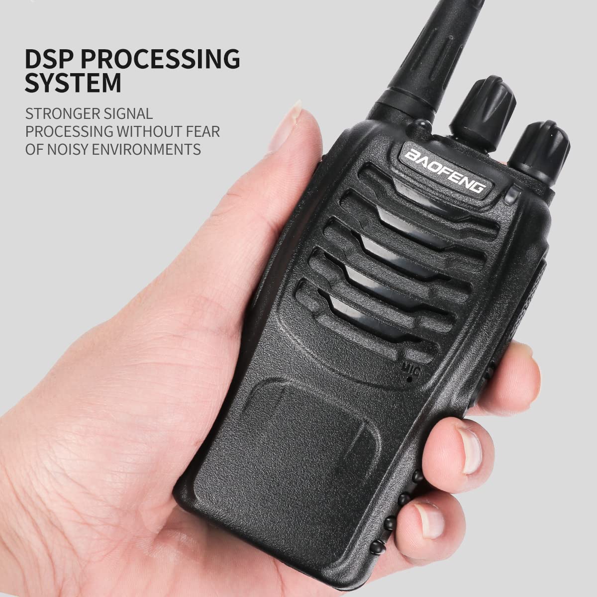 BAOFENG 4 Pack Long Range Walkie Talkies – Rechargeable Two-Way Radios with Charging Base – UHF Handheld Communication Devices