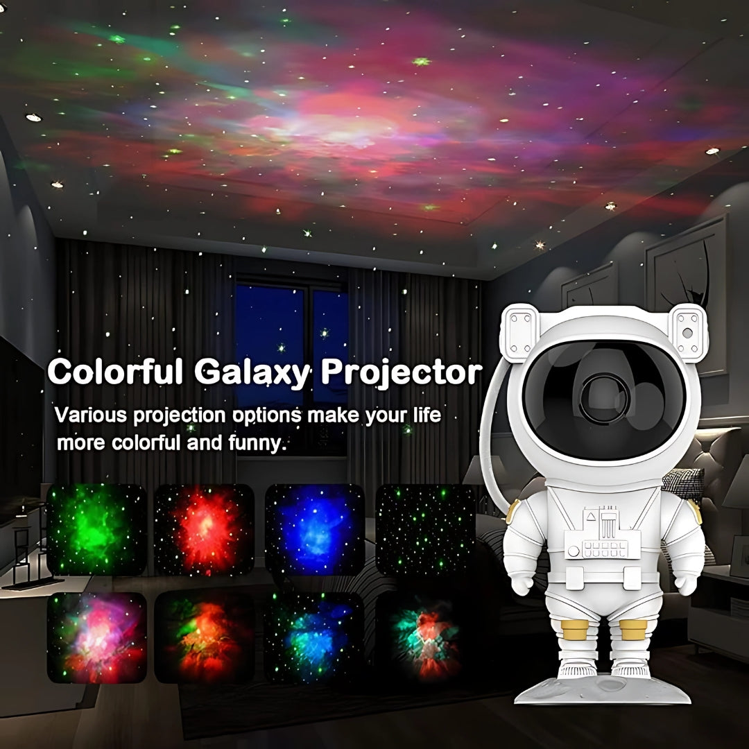 Astronaut Galaxy Projector with Remote Control – 360° Adjustable Timer Night Light for Kids & Adults | Nebula Night Lamp for Bedroom, Gaming Room, Home, and Party Decor