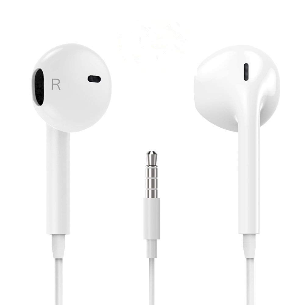 Wired 3.5 mm Earphones for iOS and Android Devices with Mic