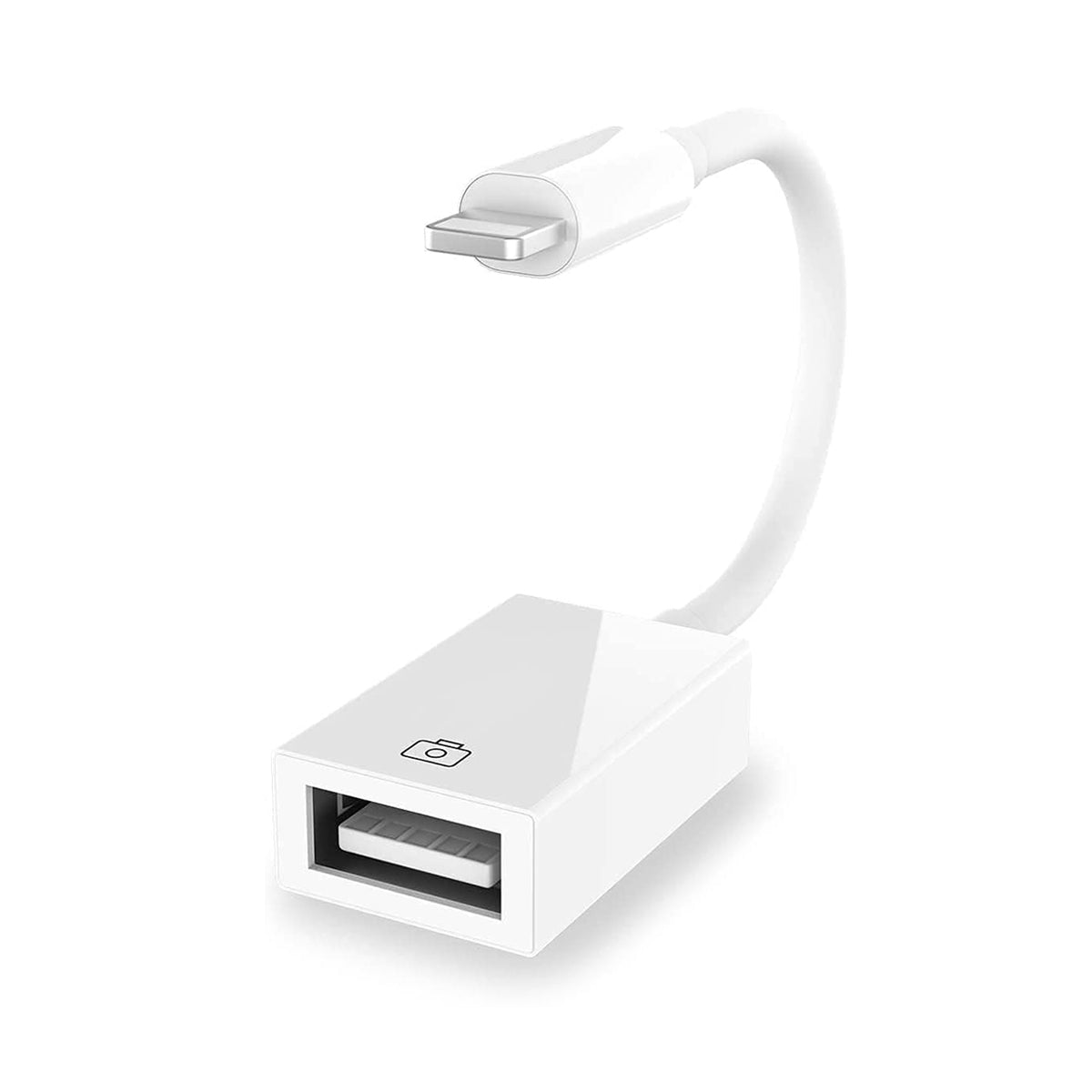 Lightning to USB OTG Adapter for iPhone / iPad, USB Female Support Connect USB Flash Drive, Keyboard, Mouse Compatible with iOS 14 and Later,