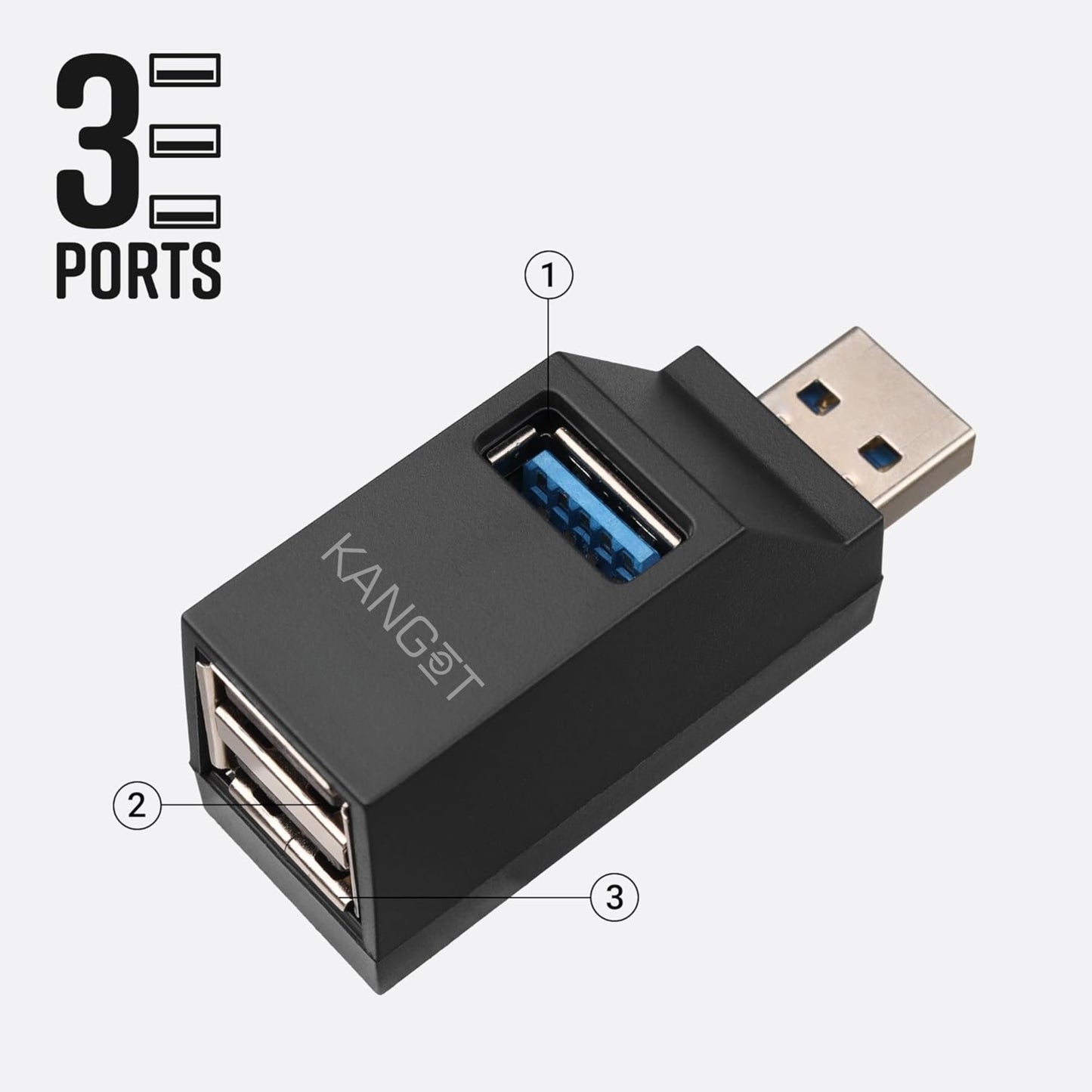 180HB USB 3.0 Hub with 3 Ports | High-Speed Data Transfer Up to 5Gbps | Lightweight & Compact Design | Multi-OS Compatibility | Plug-and-Play Convenience!