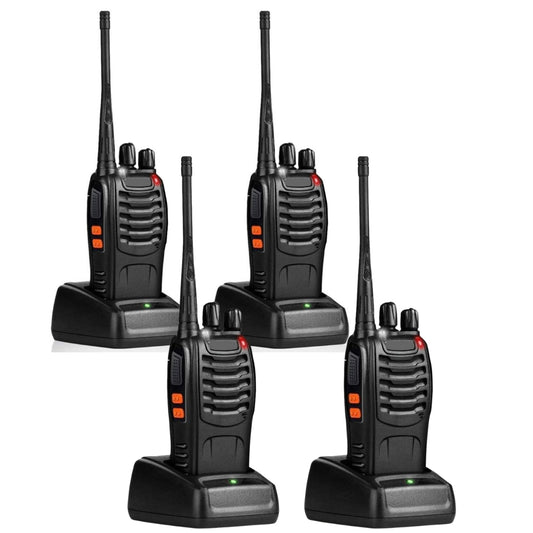 BAOFENG 4 Pack Long Range Walkie Talkies – Rechargeable Two-Way Radios with Charging Base – UHF Handheld Communication Devices