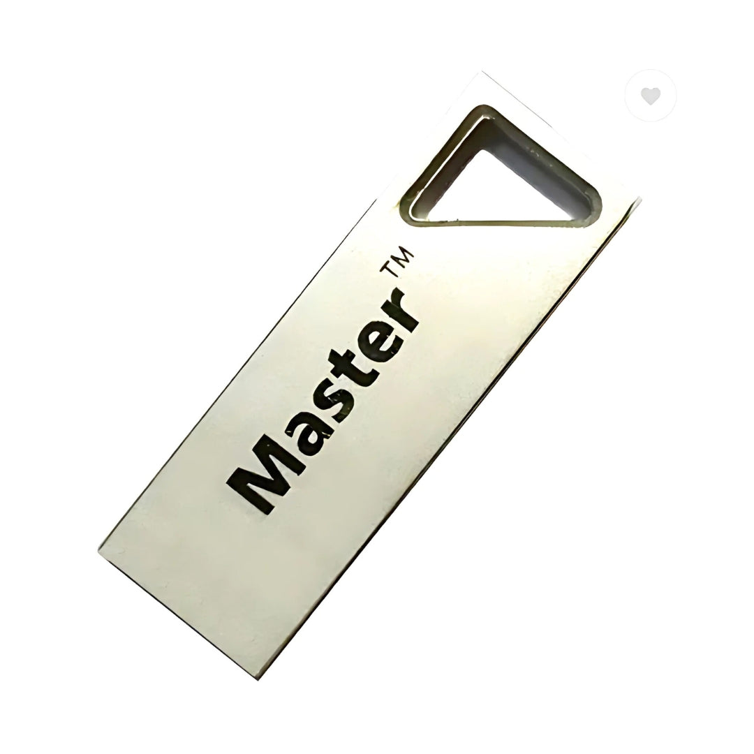 Master USB 2.0 4GB Pendrive – Silver Metal Case, Compatible with Audio Player, Desktop, Gaming Console, Laptop, Mobile, Tablet & Television