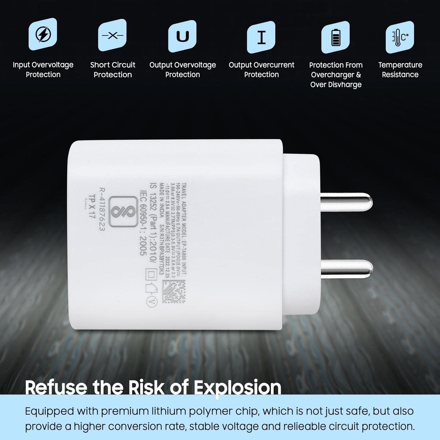 25 W Type C Fast Charger Compatible with Samsung Galaxy S A M F Kanget India