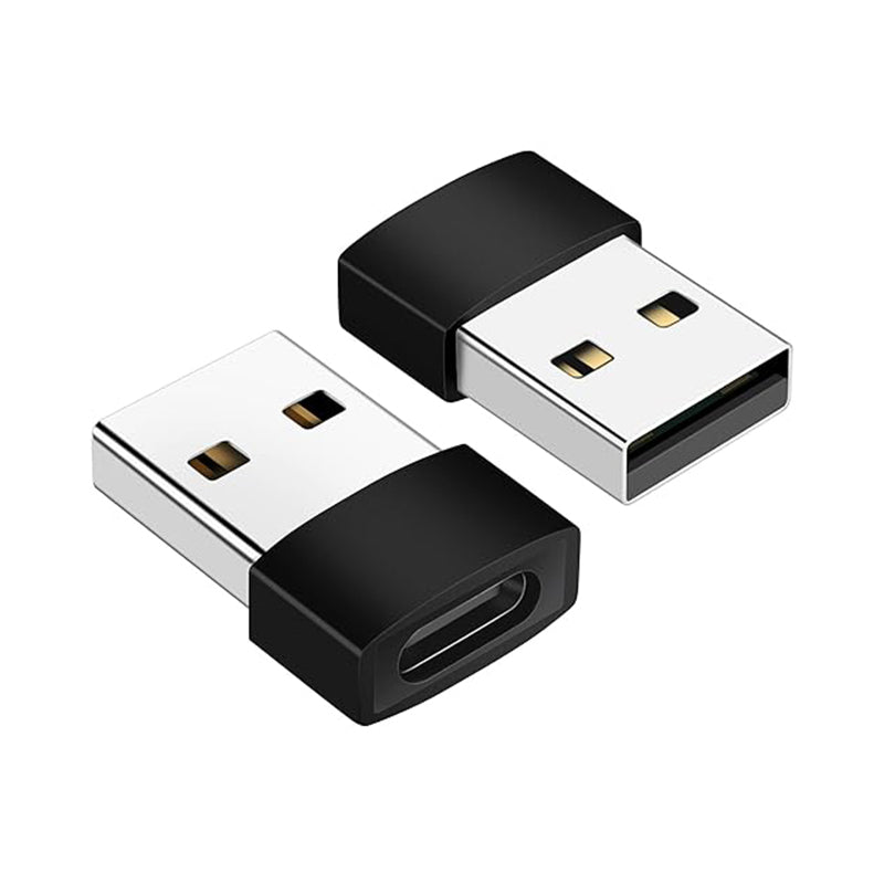 2-Pack Type C Female to USB Male Adapter, Charging Cable Connector Con ...