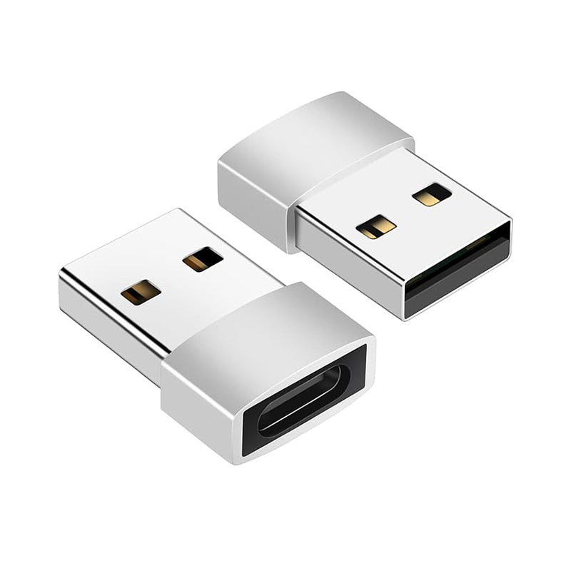 2-Pack Type C Female to USB Male Adapter, Charging Cable Connector Con ...