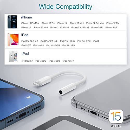 Lightning to mm Audio Jack Connector Cable for iOS 13 and